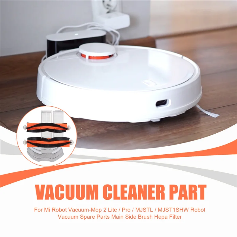 ل Xiaomi Mi Robot Vacuum-Mop 2 Lite / Pro / MJSTL / MJST1SHW قطع غيار مكنسة الروبوت فرشاة جانبية رئيسية Hepa Filter-AT39