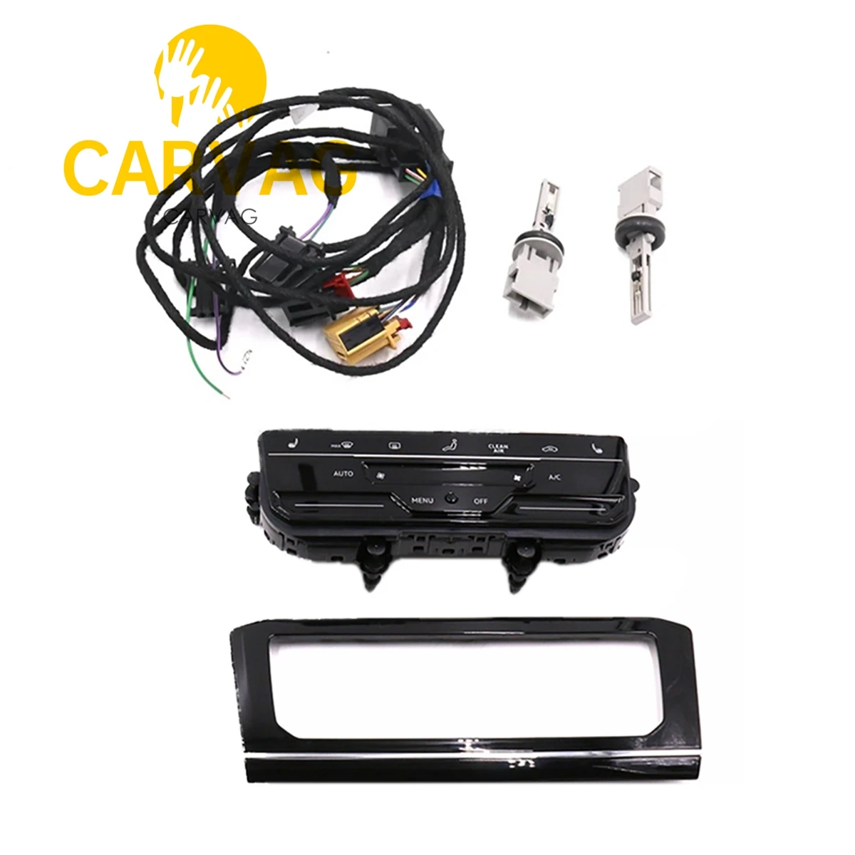For VW Tiguan MK2 - LED LCD Liquid Crystal Manual to Autoimatic Air Conditioner Switch Panel Touch Screen with Cables