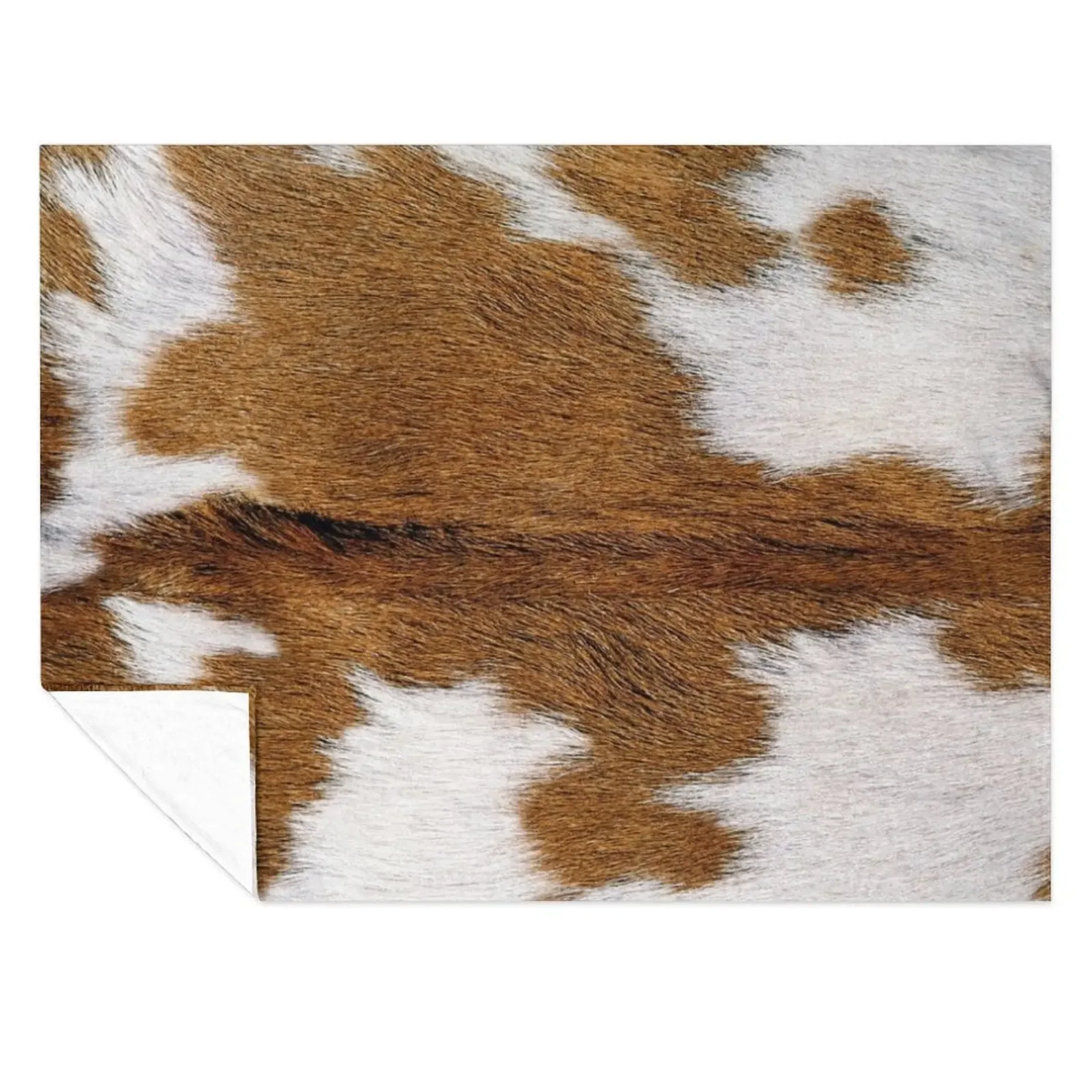 

Cow Hide Brown & White Throw Blanket Furry Soft Beds Sofa Quilt manga Blankets