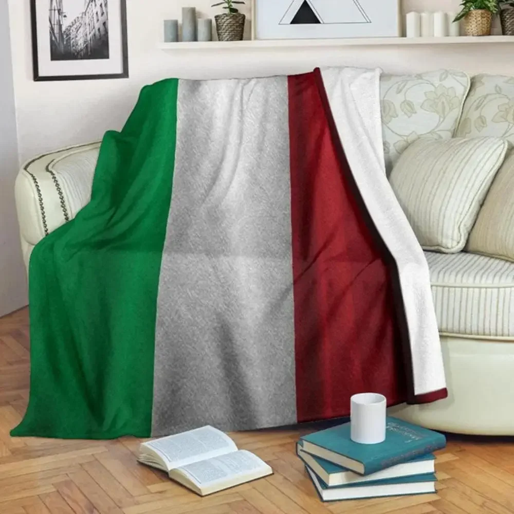 

ZHXXFD Italian Flag Throw Blanket,3D Printed Flannel Fleece Blanket Kids Boys Girls,Fluffy Soft Warm Thick Blanket Throw For