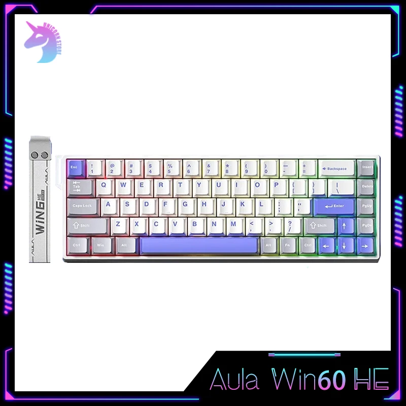 AULA WiN 60/68HE Magnetic Switch Mechanical Keyboard Wired 8KHz Polling Rate RT0.02 SOCD Gamer Keyboard Valorant Keyboard Custom