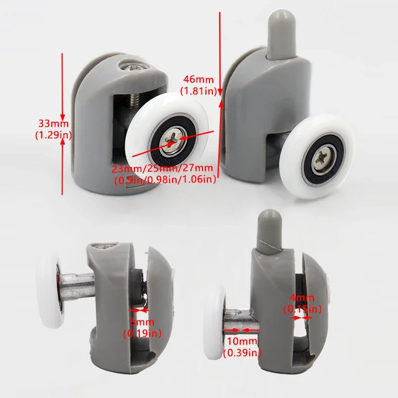 4pcs-8pcs/set Shower Rooms Cabins Pulley / Shower Room Roller /Runners/Wheels/Pulleys Diameter 20mm/22mm/23mm/25mm/27mm