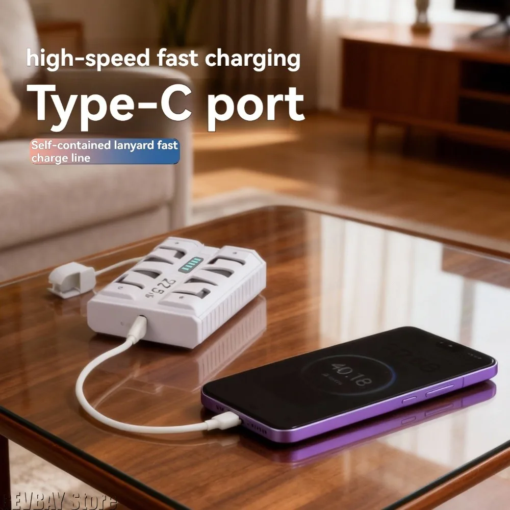 Portable Power Bank DIY Kit - 22.5W Bidirectional Fast Charging 21700 Battery Case Emergency Power
