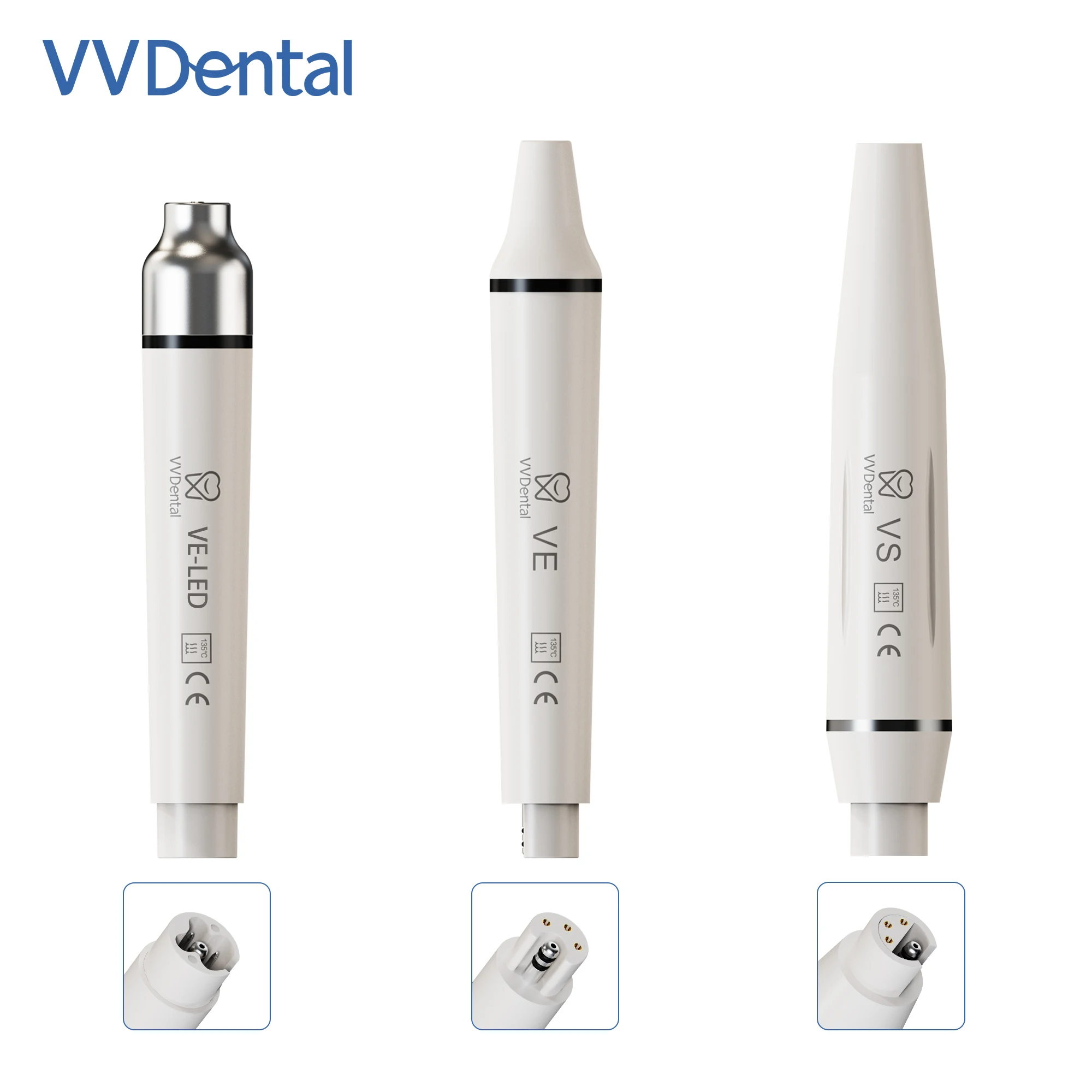 

VV Dental Dental Ultrasonic Piezo Scaler Handpiece LED Fit For SATELEC DTE WOODPECKER EMS