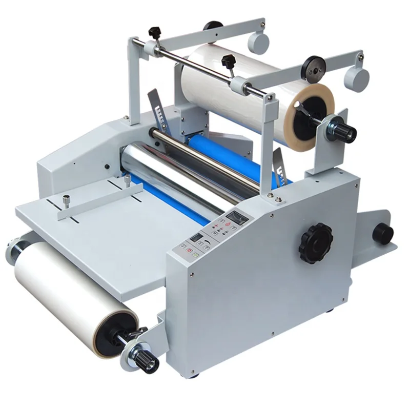 

370mm automatic roll to roll roller laminating machine with metal roller paper hot roll laminating machine