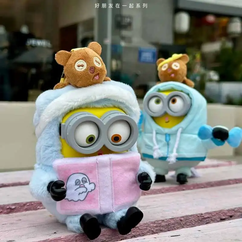 52 لعبة بوب آند تيم مينيونز أفضل معًا سلسلة صندوق أعمى لعبة عصرية حلية دمية لطيفة على ظهره قلادة صندوق غامض هدية مفاجئة #3