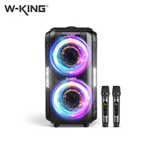 W-KING Portable Bluetooth Speaker 120W RMS 250W Peak,120dB/12 Custom Bass, V5.3 Big Party Boombox,Large Wireless,with 2 Mic