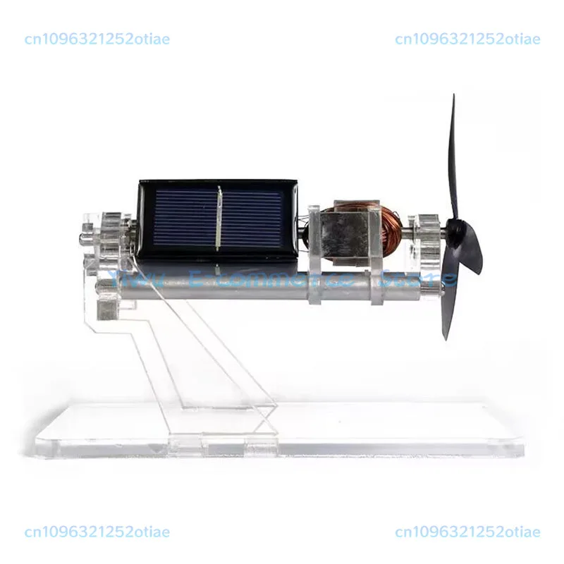 Double Blade Magnetic Levitation Solar Motor Magnetic Levitation Solar Motor Dual Shaft Design DIY Creative Gift 300-1500RPM