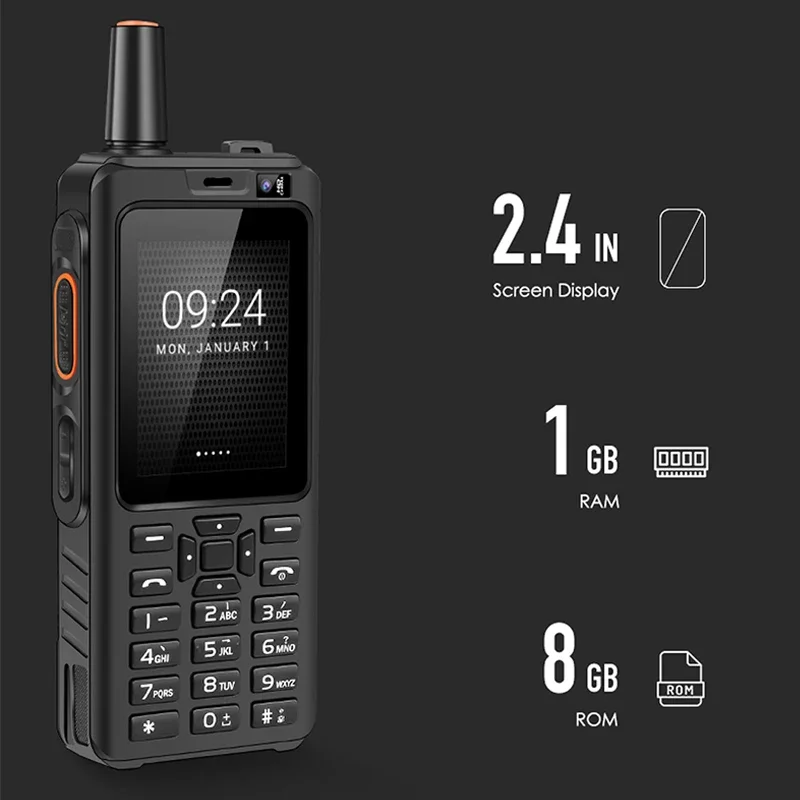 Imagem -02 - Uniwa-smartphone Android com Antena F40 Zello Walkie Talkie 2.4 Touch Screen 1gb 8gb 4000mah Quad Core 4g Uso do Telefone Celular Todos