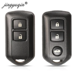 jingyuqin 3 Buttons Remote Car Key Shell For Toyota Highlander Camry Prado RAV Vios Yaris Smart Keyless Case