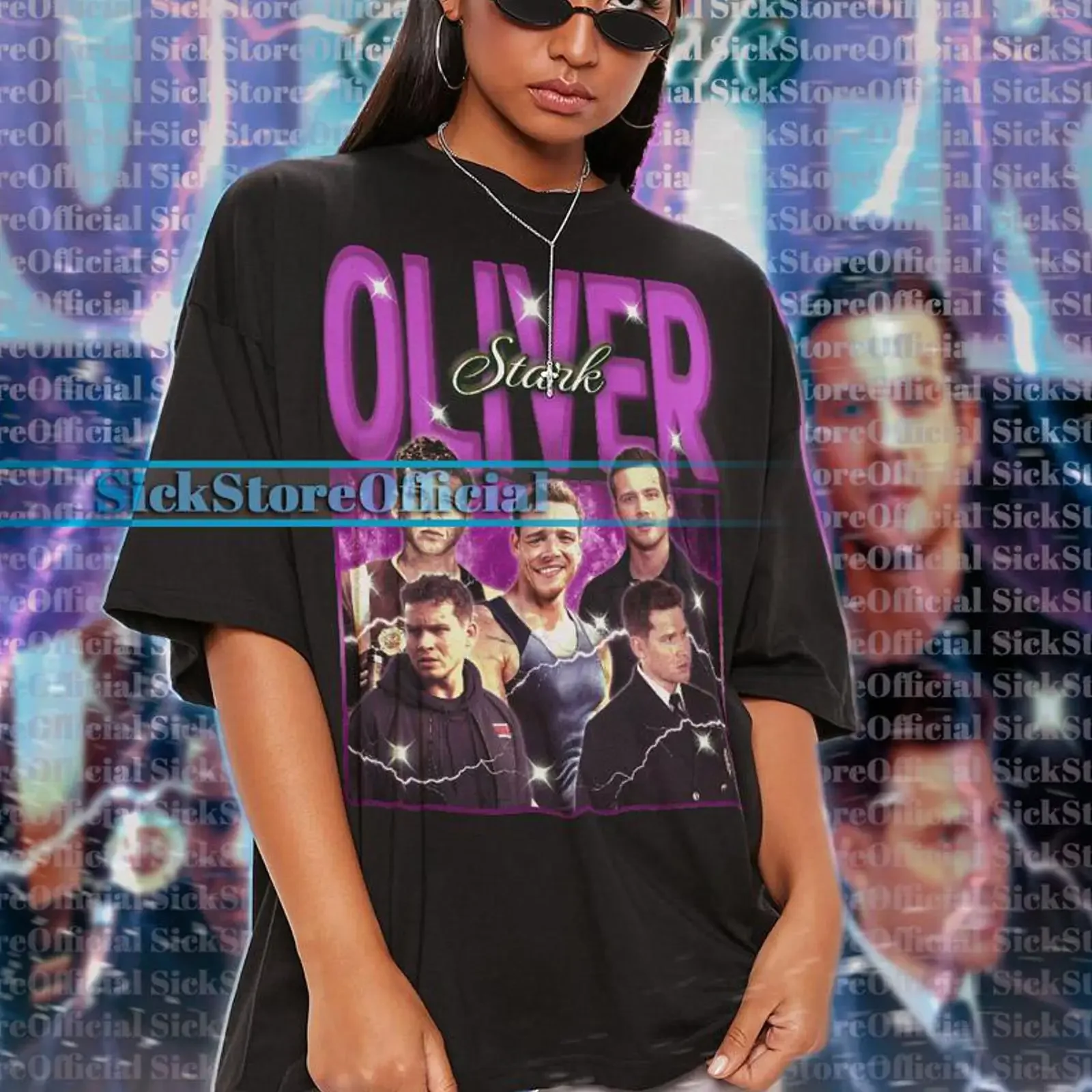OLIVER STARK T Shirt Retro 90s Sweater Merch saf vintage Washed Unisex Stretched designer clothes streetwear Versatile