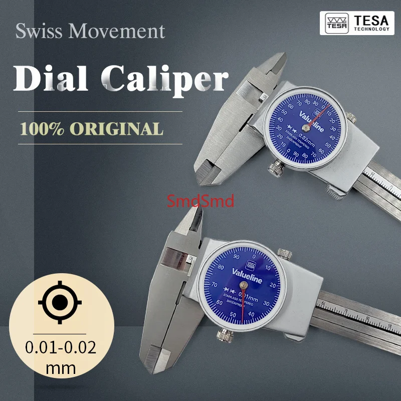 Dial Caliper,Range 0-150mm/0-200mm/0-300mm,Resolution 0.01mm/0.02mm