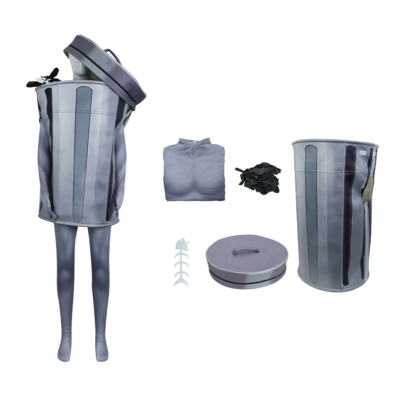 

Lordly Trashcan Cosplay Game Honkai: Star Rail Costume Jumpsuit Set Funny Trash Can Play Uniform Set Halloween Party Outfit