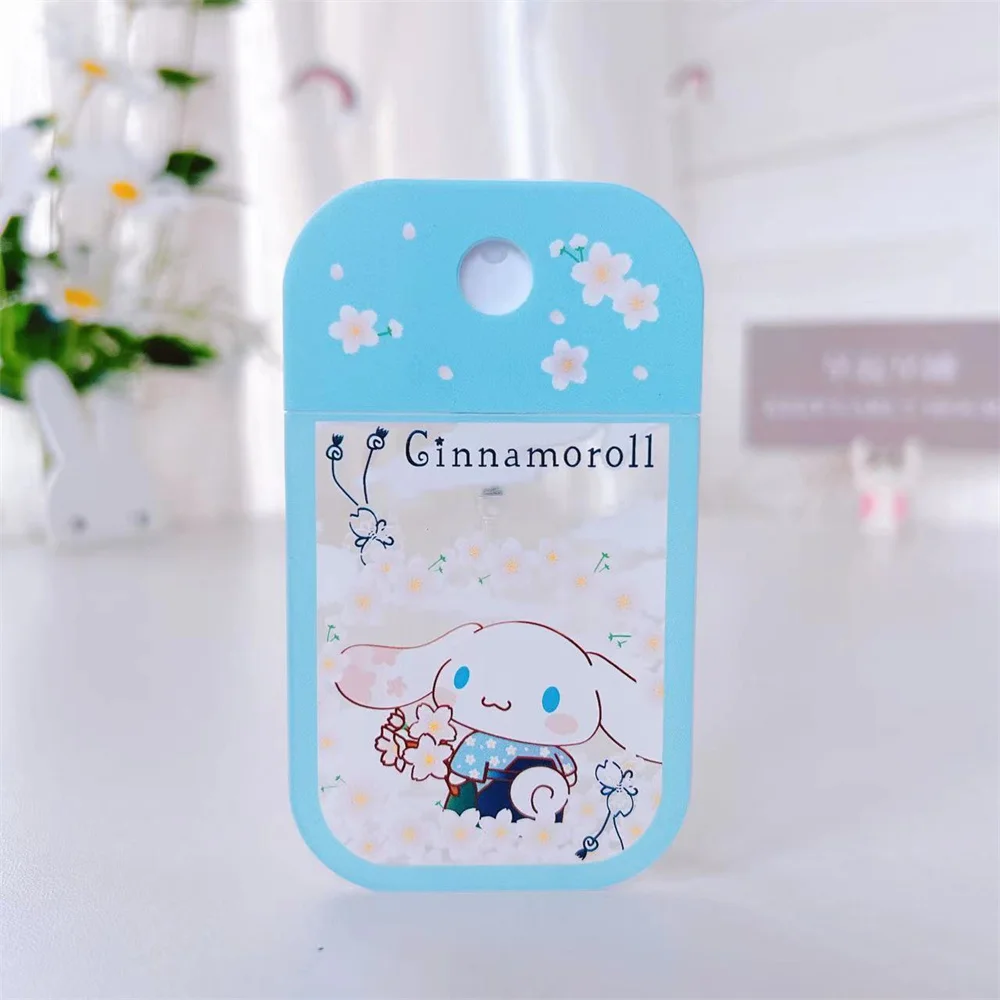 Kawaii Sanrio Perfume Spray Bottle Hello Kitty Kuromi Melody Portable Alcohol Press Bottled Cinnamoroll Pochacco Lotion Bottling