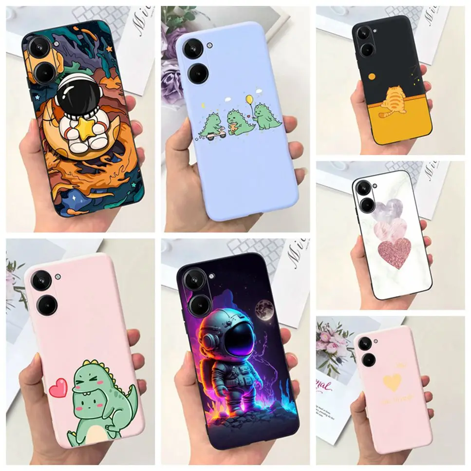 For Realme 10 4G Case Cartoon Astronaut Soft Silicone Back Cover Coque For Oppo Realme 10 RMX3630 Bumper Phone Case Fundas