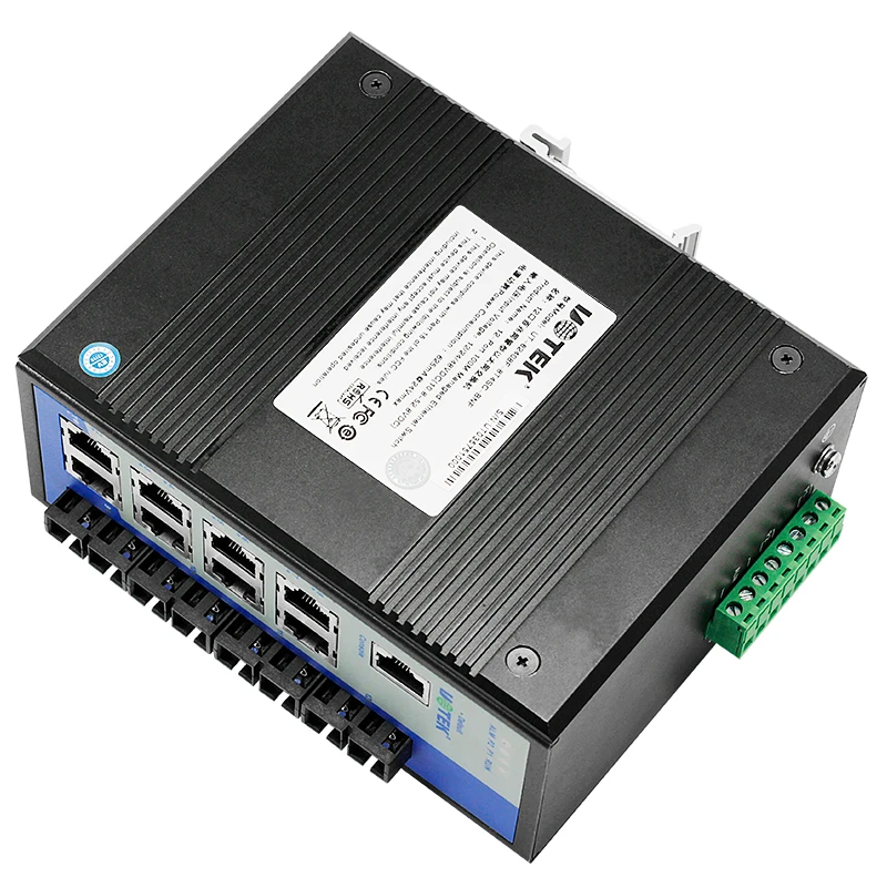 UOTEK Industrial 100M 12 Ports Managed Ethernet Switch with SC Port High Quality Ethernet Switch UT-62408F-8T4SC-BNF