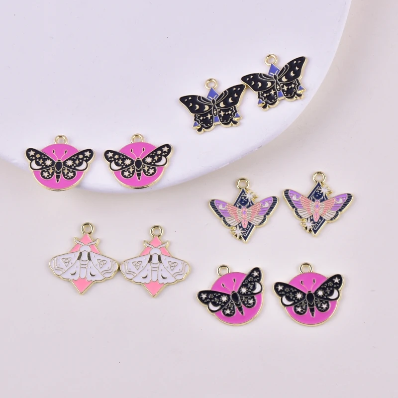 

10pcs/pack Fashion Sun Moon Butterfly Metal Charms for Earring Necklace Jewelry DIY Making