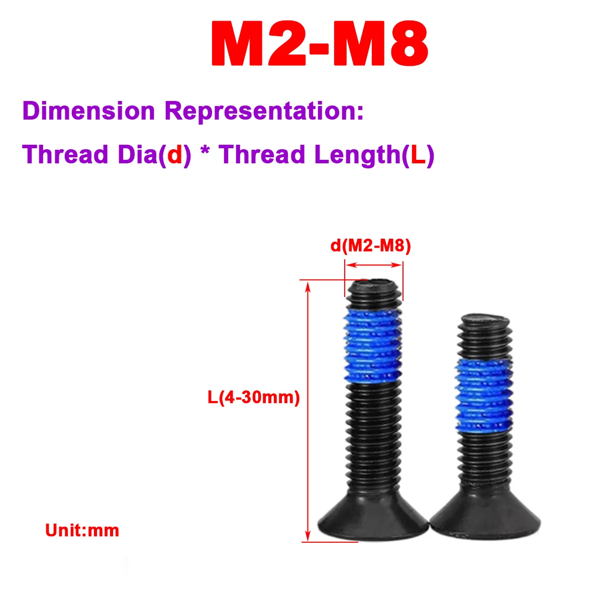 Черный антиударный самоклеящийся болт из нержавеющей стали 304 с шестигранным покрытием M2M3M4M5M6