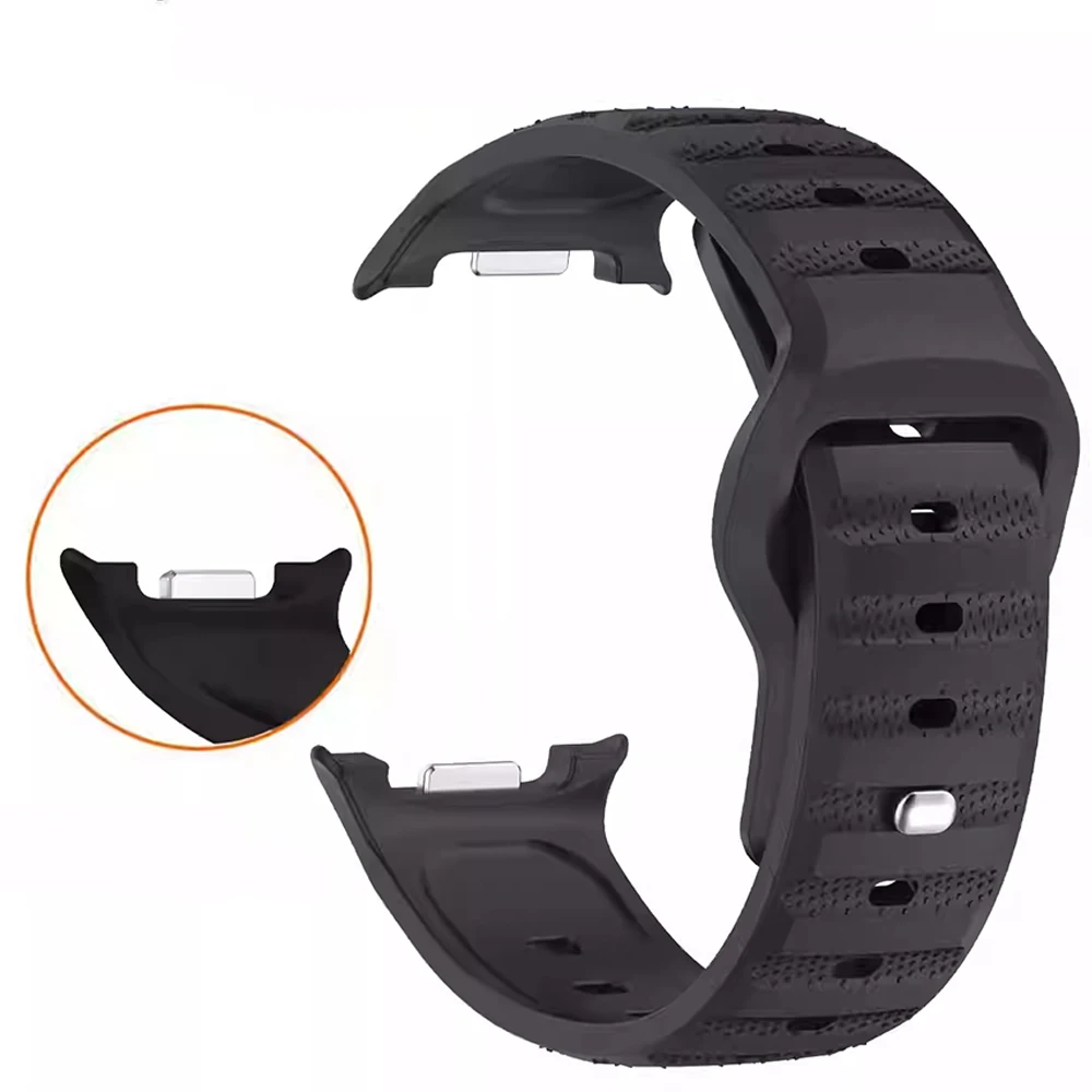 Embossed Texture Silicone Sport Band For Samsung Galaxy Watch 9 8 40mm 44mm 8 Classic 46mm Ventilated Airflow Holes Sweatproof