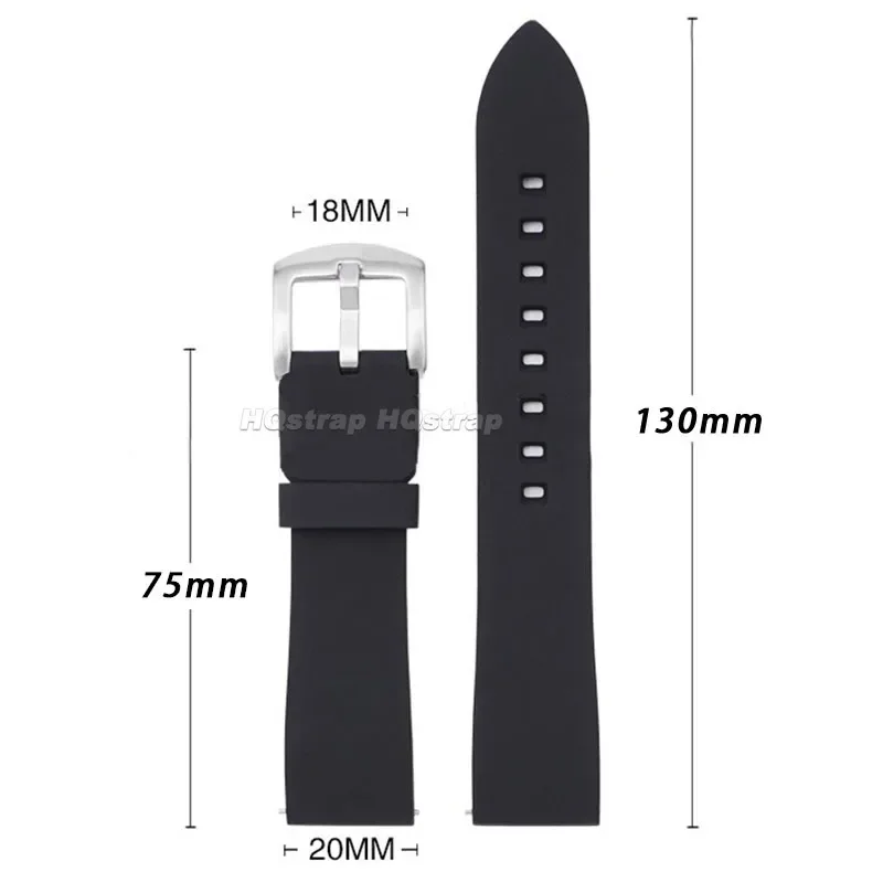 Quick Release Rubber Strap 18mm 19mm 20mm 21mm 22mm 24mm Watchbands Silicone Wristband Sport Bracelet Waterproof Watch Band image 3