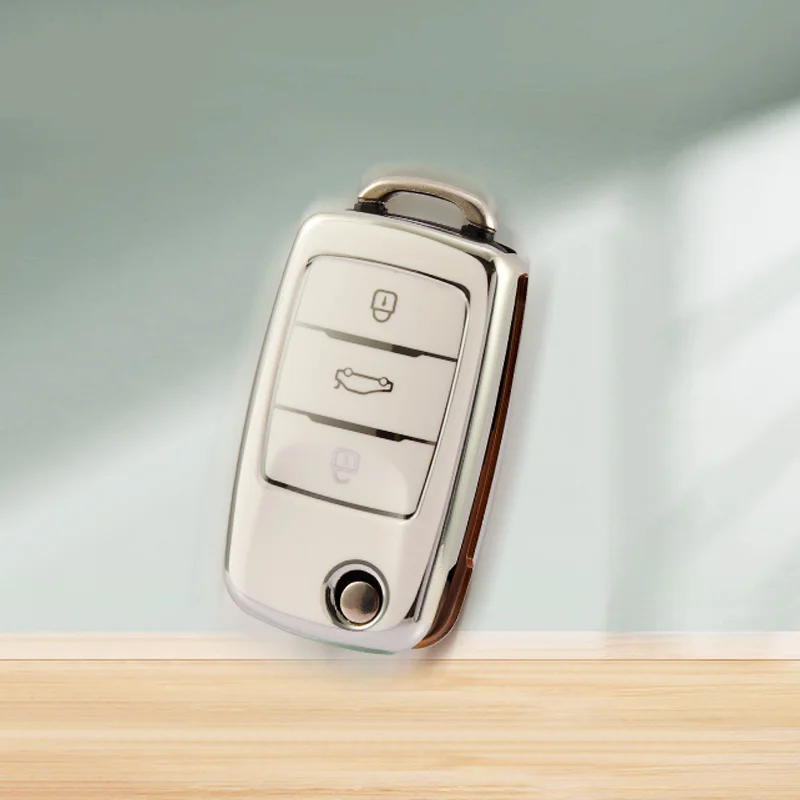 غطاء مفتاح السيارة عن بعد لسيارة Volkswagen VW Polo Golf Passat TiguanBeetle Caddy T5 Up Eos سكودا اوكتافيا سيات ليون ألتيا فوب
