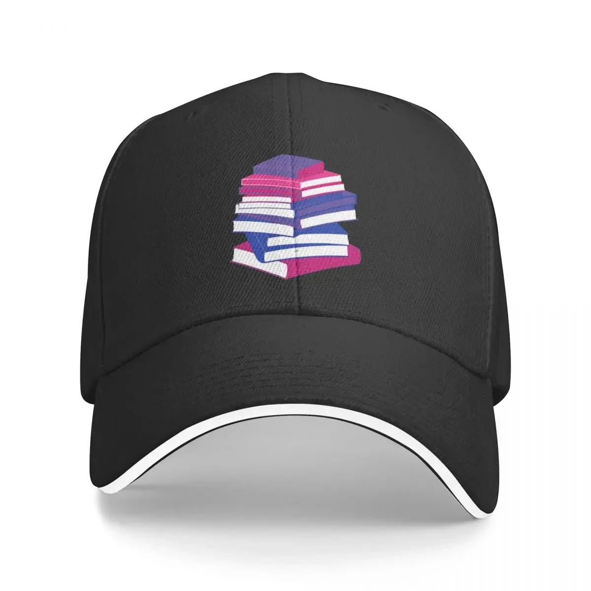 

Bi Pride Stacked Books Design Baseball Cap fishing caps man Mountaineering Luxury Cap Funny hats Woman Hats Men's