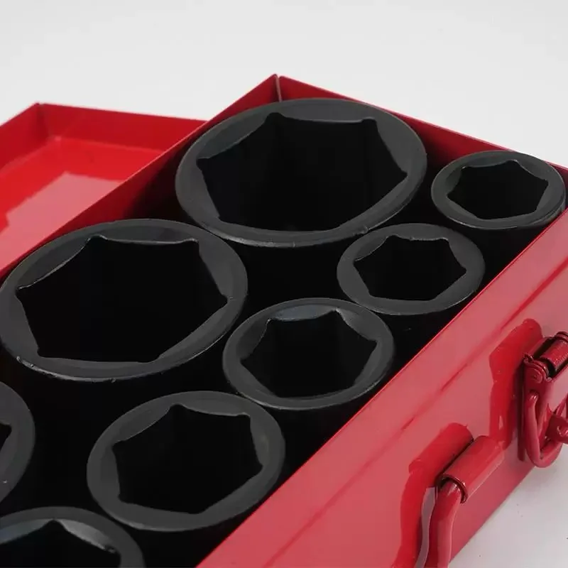 3/4 بوصة الثقيلة الأكمام 10 قطع مجموعة صندوق حديد متعدد المواصفات قصيرة الأكمام مجموعة آلة إصلاح السيارات طقم كم