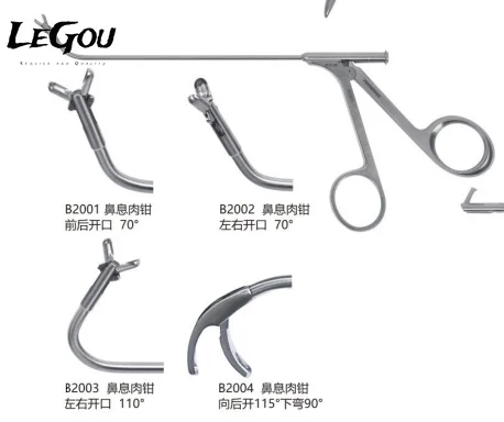 LeGou Professional CE Certified Rotatable Suction Nasal Polyp Forceps for FESS - Disposable ENT Surgical Instrument