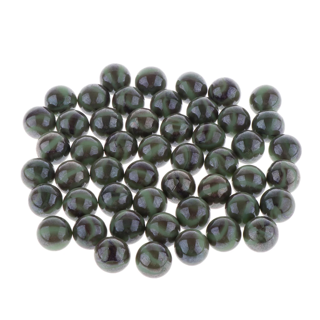 

50PCS 16mm Colorful Glass Marbles, Kids Marble Run Game, Marble Solitaire Toy Vase Filler & Fish Tank Home Decor - Black