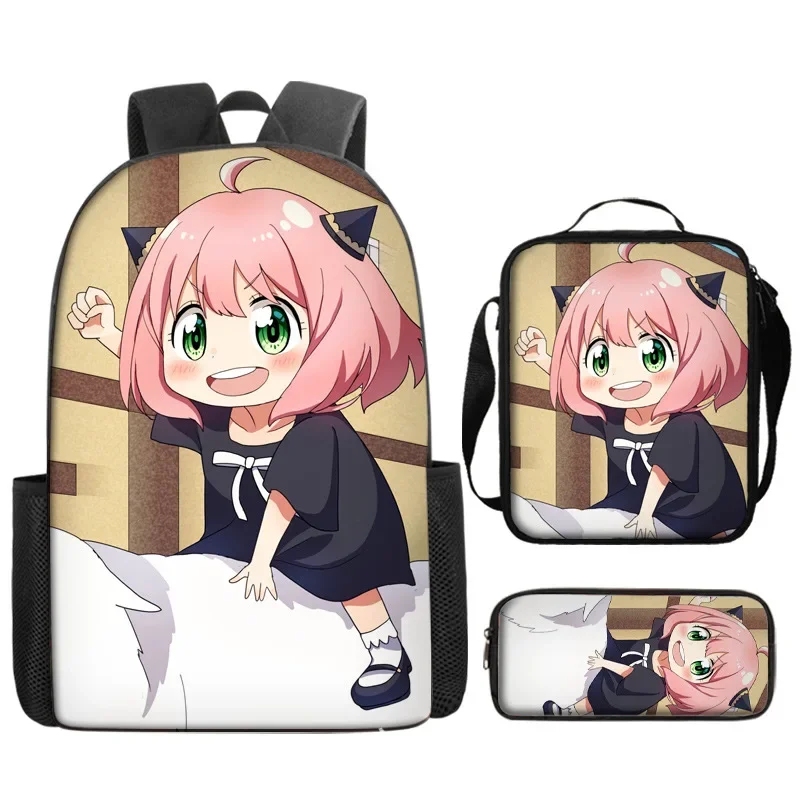 3 pz SPY X FAMILY Ania Anime zaino Anya Forger studente zainetto borsa a tracolla Cosplay bambini Kawaii borsa da viaggio regali per bambini