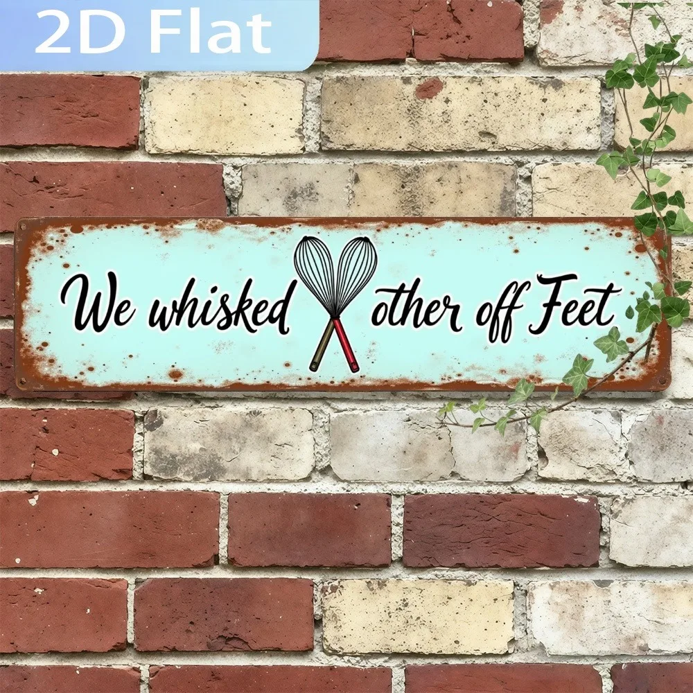 Custom Whisked Each Other Off Feet Sign Farmhouse Decor Only St Patricks Day Vintage Bar Wall 2D Flat view 4