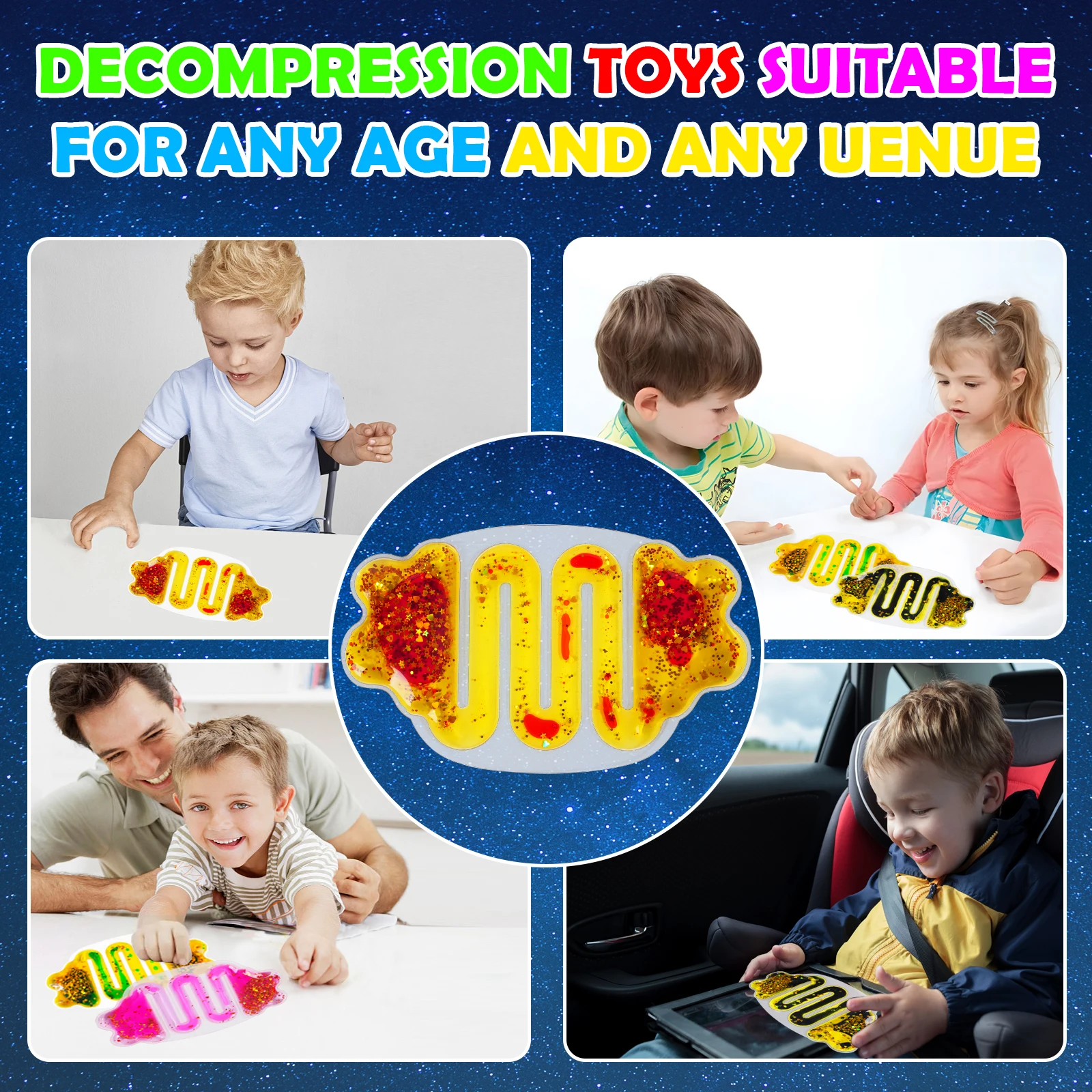 لعبة أنبوب البناء البلاستيكية الإبداعية DIY للأطفال لعبة حسية مهدئة للتوحد لعبة مطاطية ناعمة سائلة