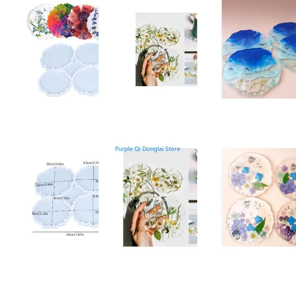 L21E Crystal Epoxy Resin Tray Molds Set Agate Geode Resin Molds