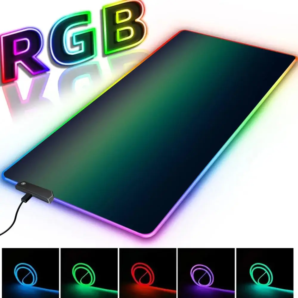 

RGB LED Light Mousepad Waterproof Large Gaming Mouse Pad Gamer Mouse Carpet Big Mause Keyboard Pad PC Desk Play Mat with Backlit