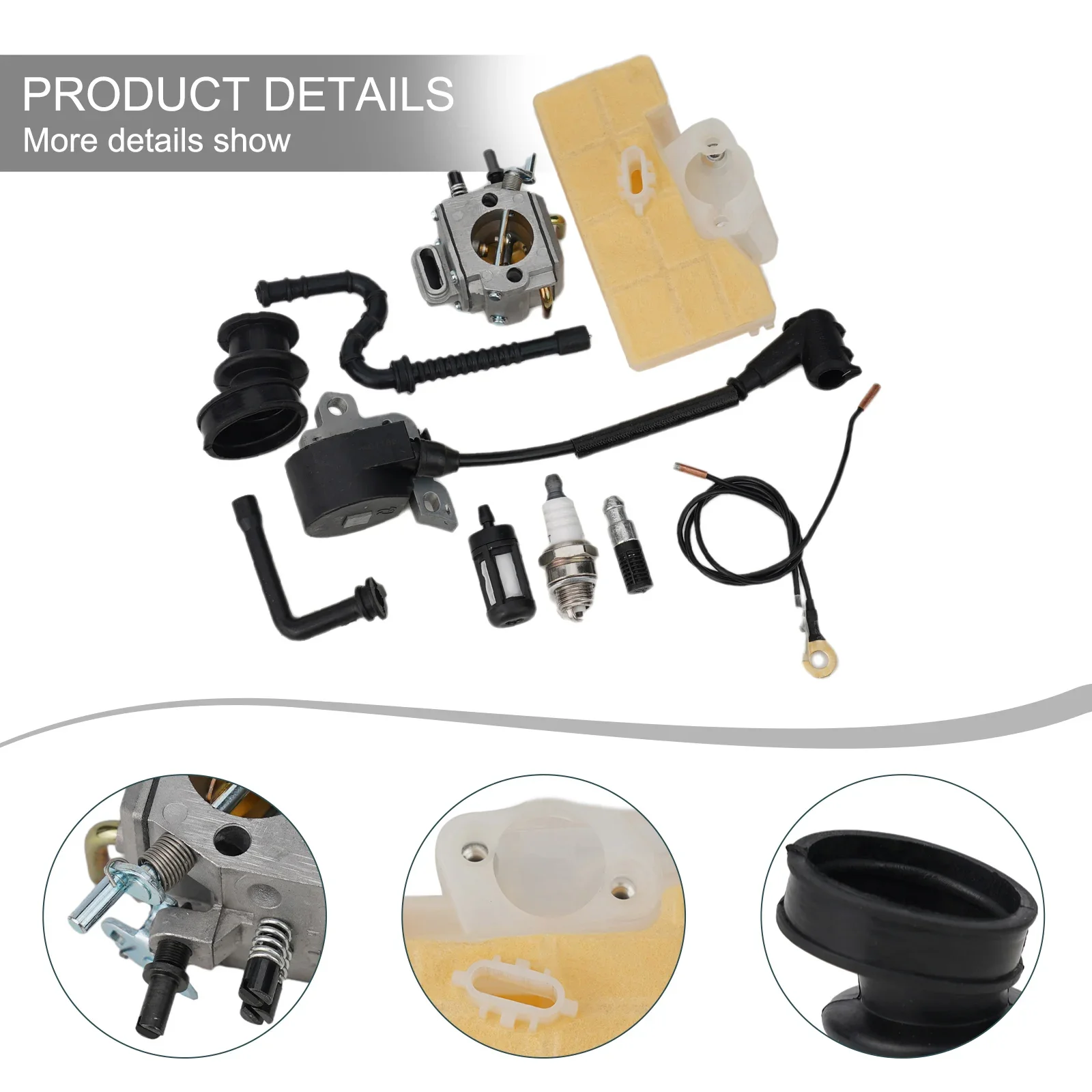 

Ignition Coil Carburetor Oil Filter Oil Line Fuel Pipe Intake Shoe Replacement Accessory Air Filter High Quality