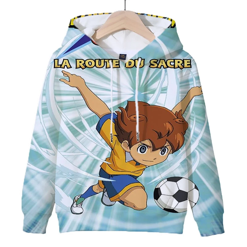 Funny Inazuma Eleven Go Hoodie Kids Cartoon Print Clothes Long Sleeve Hoodies Boys Girls Sweatshirt Children Casual Hooded Tops