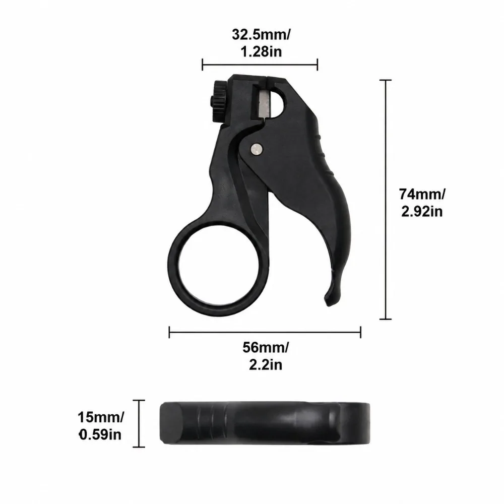 New One-Handed Mini Wire Stripper Ring Finger Grip Spring Assisted Crimper Pliers Cable Stripper for Cat5e-Cat8 Network Cable