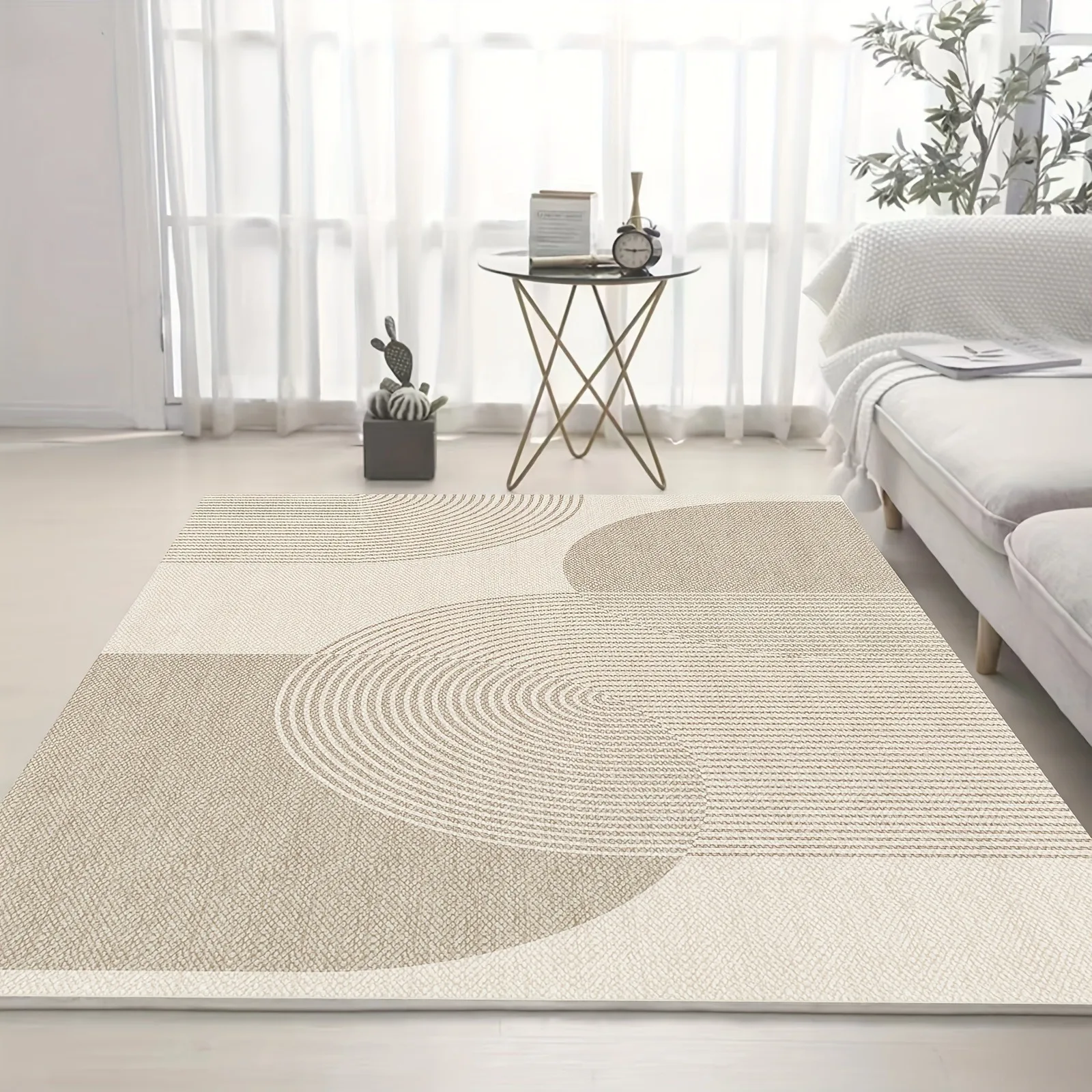 Living Room Carpet Japanese Striped Style Large Area Rug Bedroom Bedside Sofa Floor Mat Machine Washable Easy To Fold Carpets