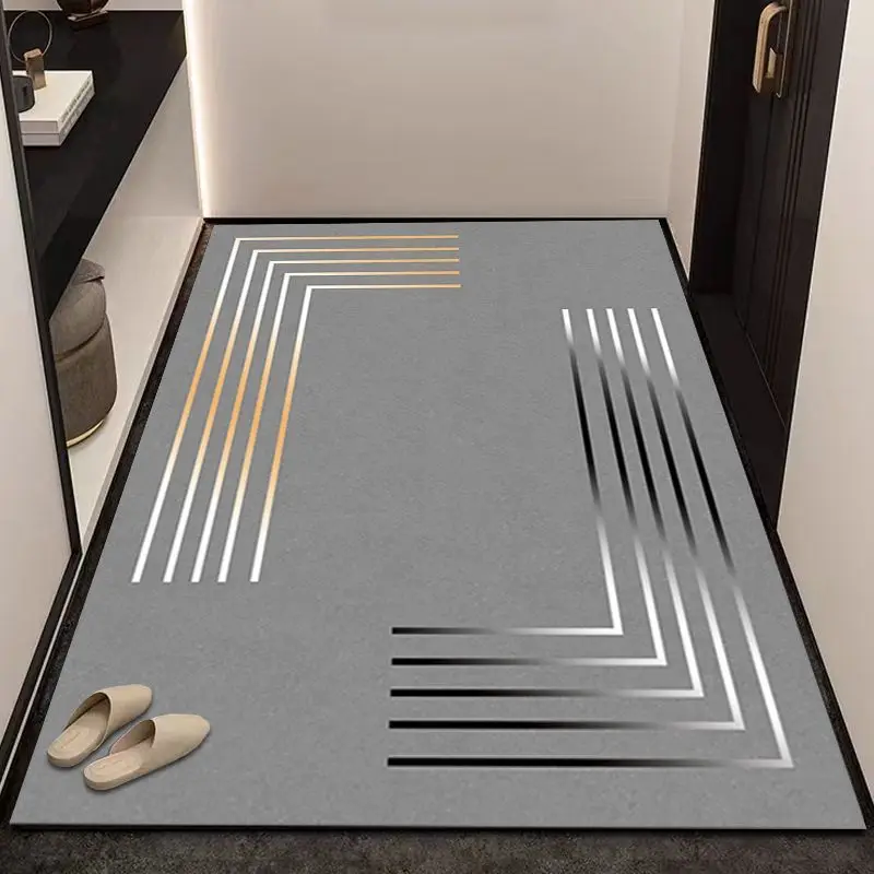 

Modern Entrance Diatom Mud Mat Non-Slip Absorbent Fast Dry Trimmable Doormat Dirt Resistant Home Hallway Doorway Floor Rug