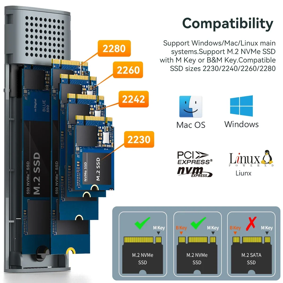 حافظة MAIWO M2 SSD M.2 NVMe SSD محول الضميمة 10 جيجابت في الثانية USB 3.2 Gen2 USB C حافظة sata nvme ssd خارجية تدعم مفاتيح M وB&M
