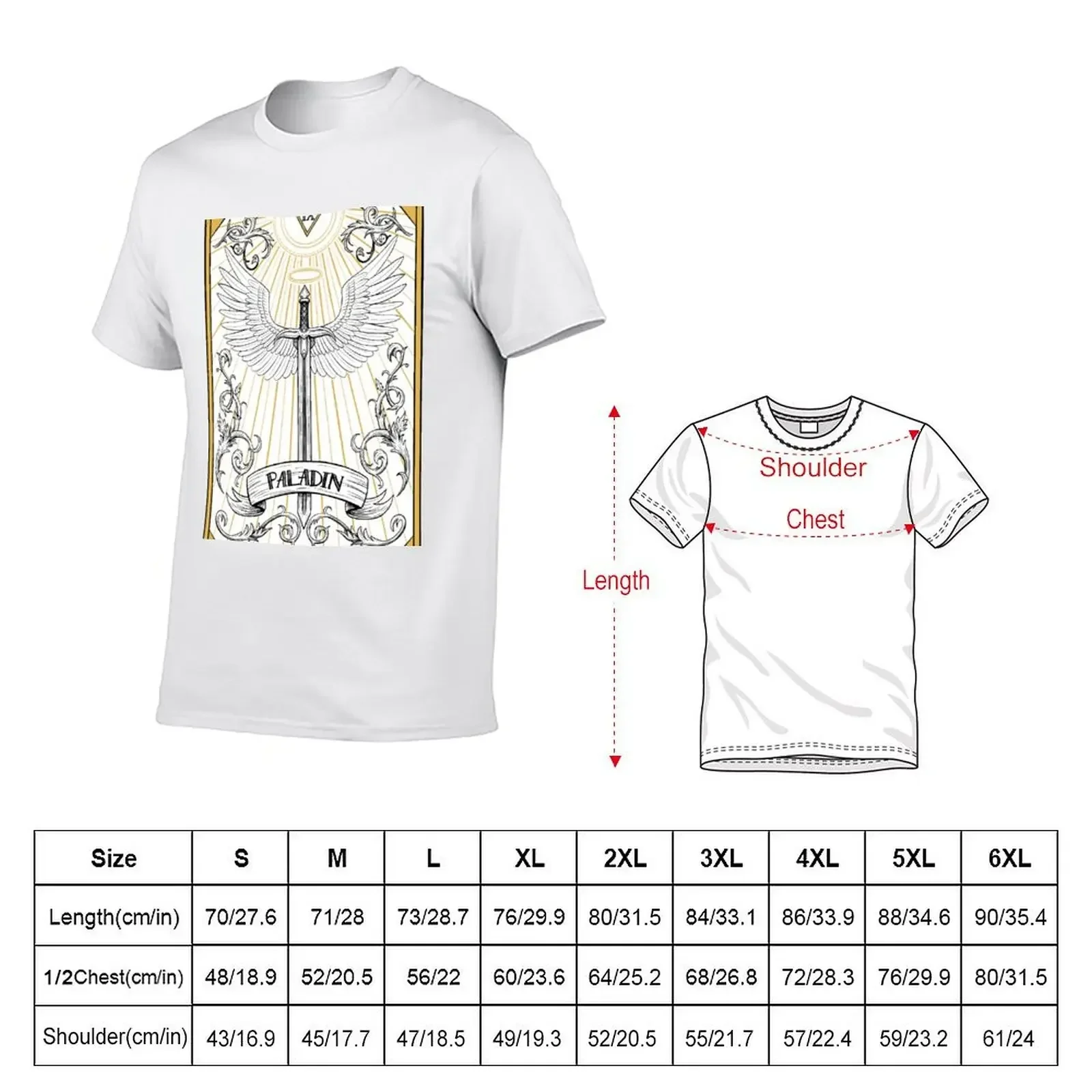 D&D Paladin Tarot T-Shirt boys animal print designer shirts mens big and tall t shirts