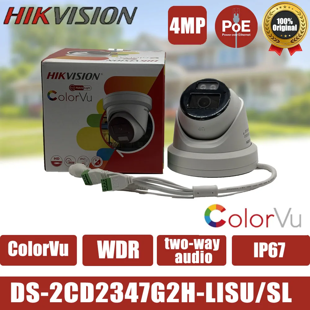 Hikvision DS-2CD2347G2H-LISU/SL 4 MP Smart Hybrid Light with ColorVu Fixed Turret Network Camera