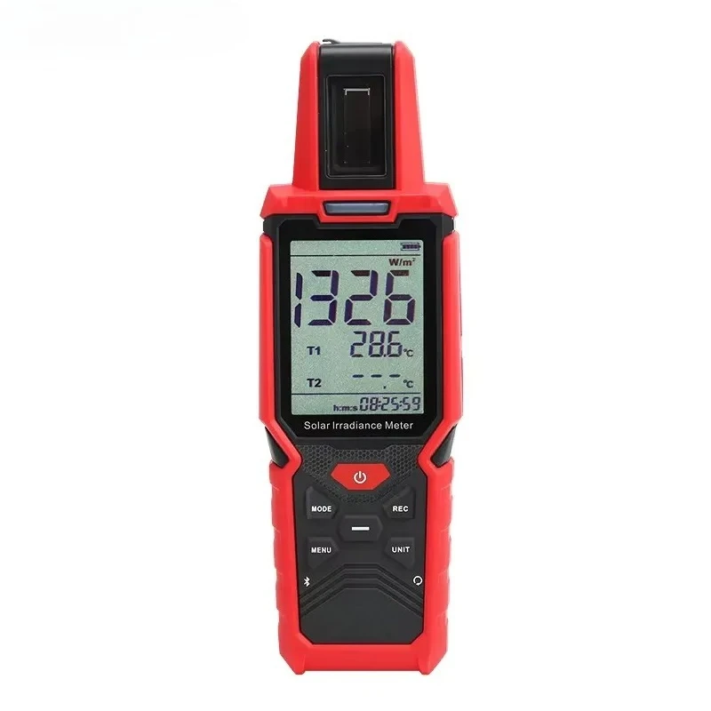 Solar Radiation Meter High Precision Photovoltaic Panel Intensity Monitor for Engineers Technicians Portable Digital Display