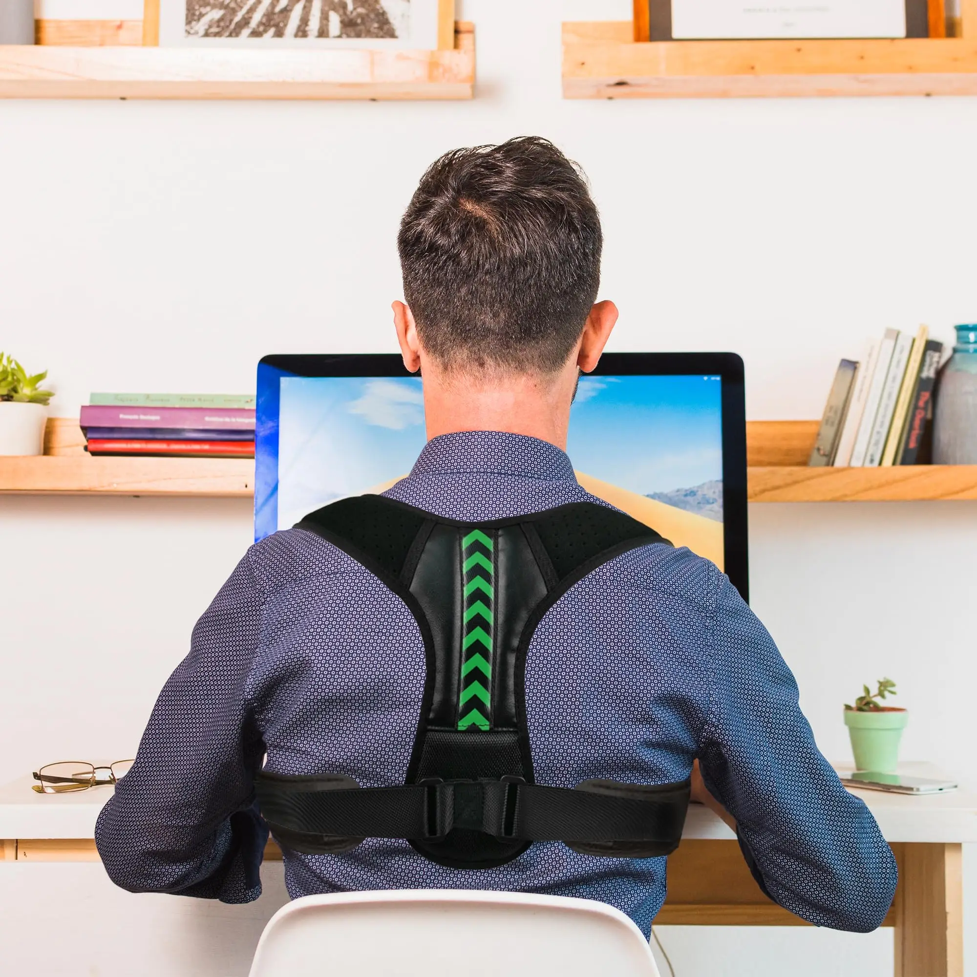 حزام تصحيحي مضاد للكامل، حزام تصحيحي للجلوس، حزام تصحيحي للظهر #5