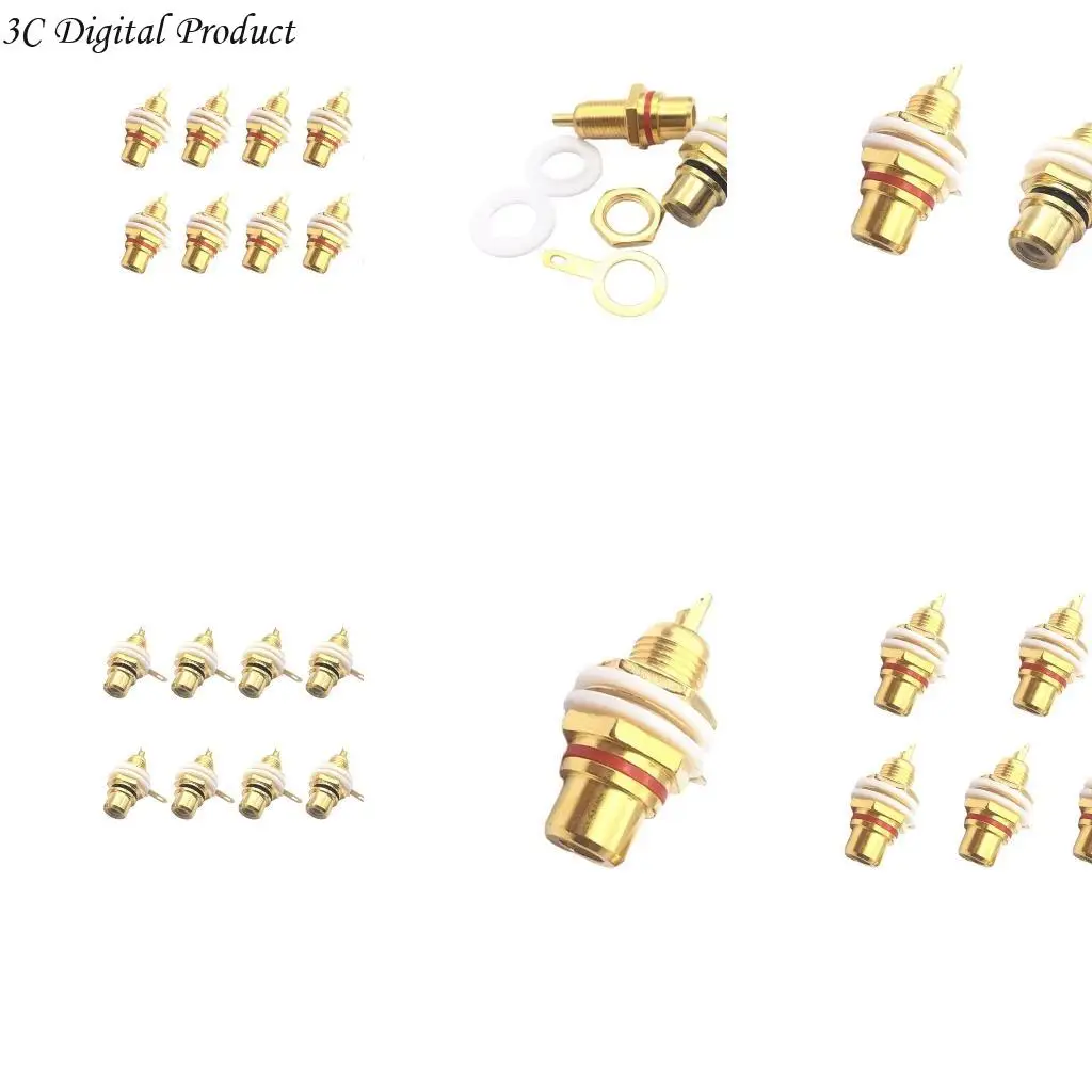 

Золотая с золотой лотос RCA Socket Av-Audio Socket RCA Plug Discover Terminal- Аудио-усилитель сплай