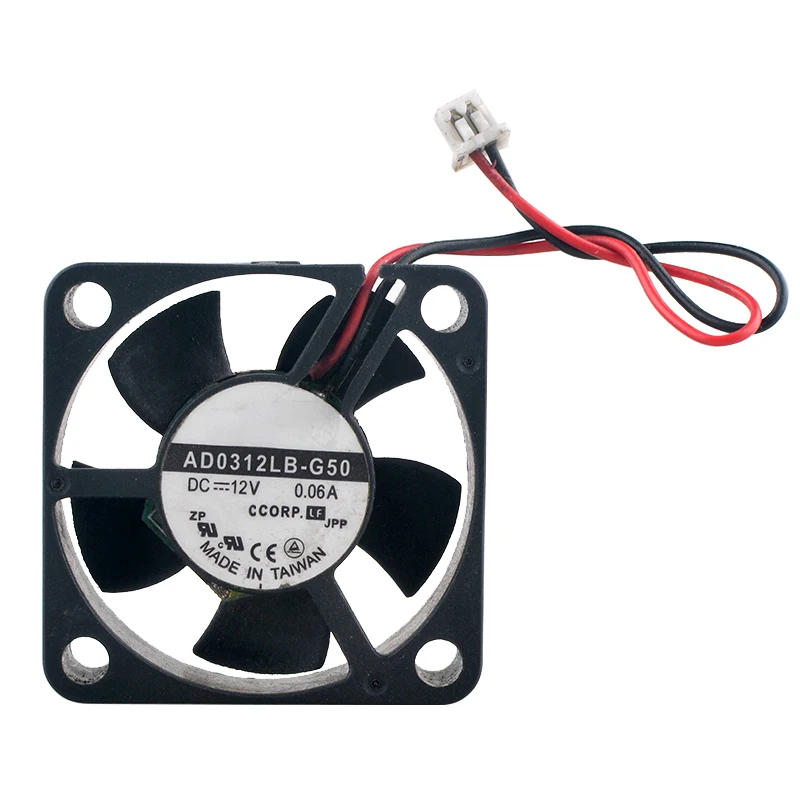 

(3pcs)AD0312LB-G50 Dual Ball Bearing 30mm Micro Cooling Fan DC12V 0.06A 2-Pin 8000rpm Mini Video Recorder Cooling Fan 30x30x10mm