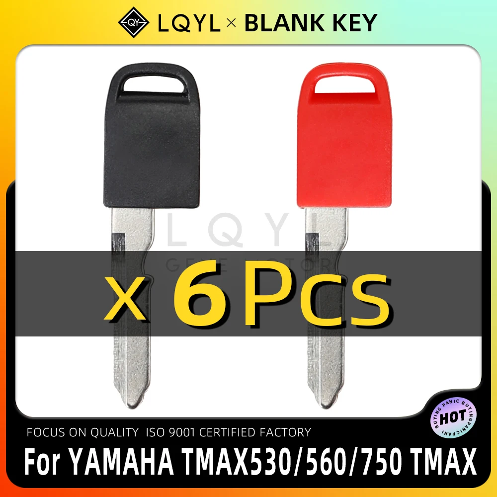 

LQYL 6 PcsBlank Key Motorcycle Replace Uncut Keys T-MFor YAMAHA T-MAX530 TMAX530 TMAX560 AX750 2015 2016 2017 2018 2019-2023