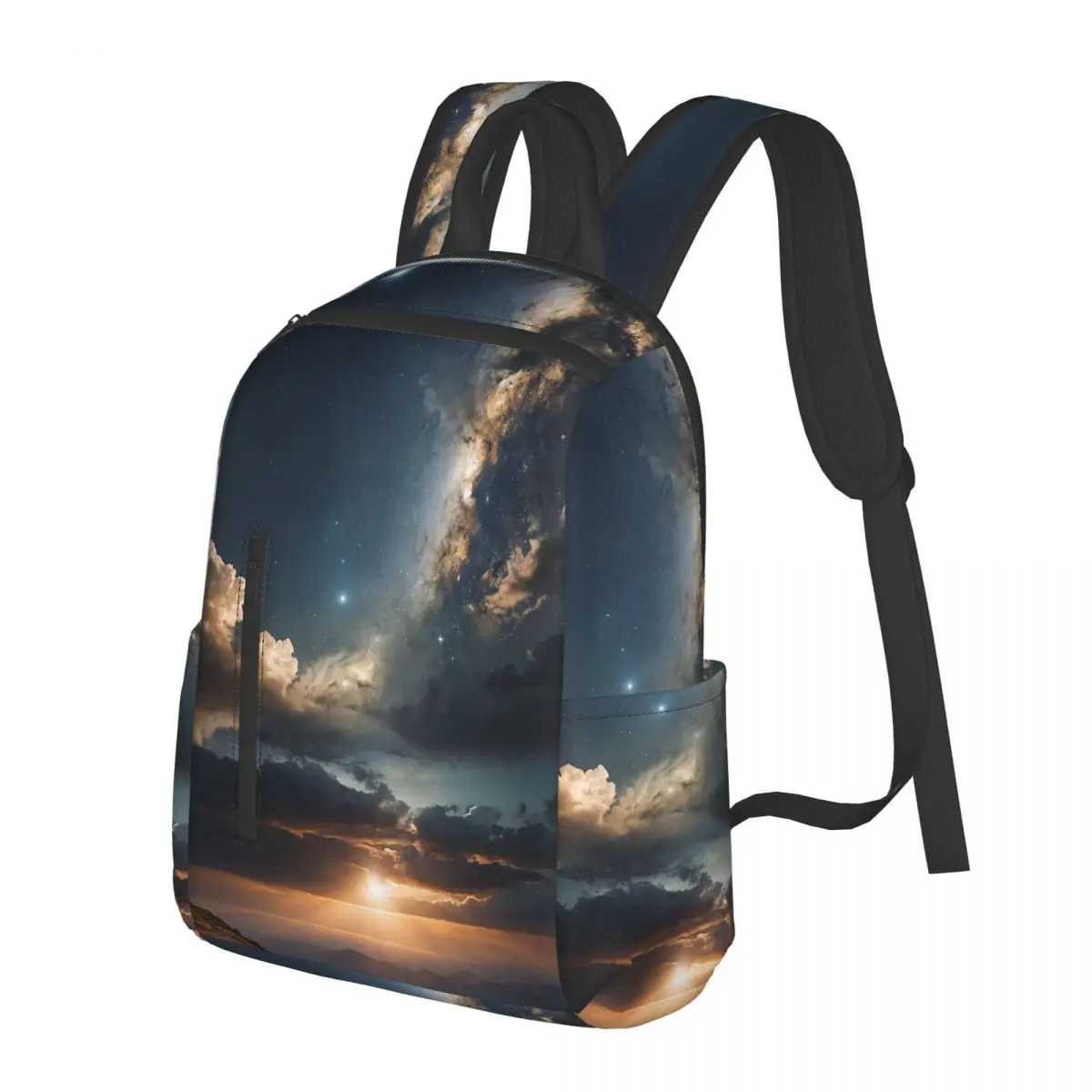 Starlit Sky Milky Way Starry Student Backpack School Bag Hiking Travel Daypack for Men Women Fashion Bookbag Shoulder Bags