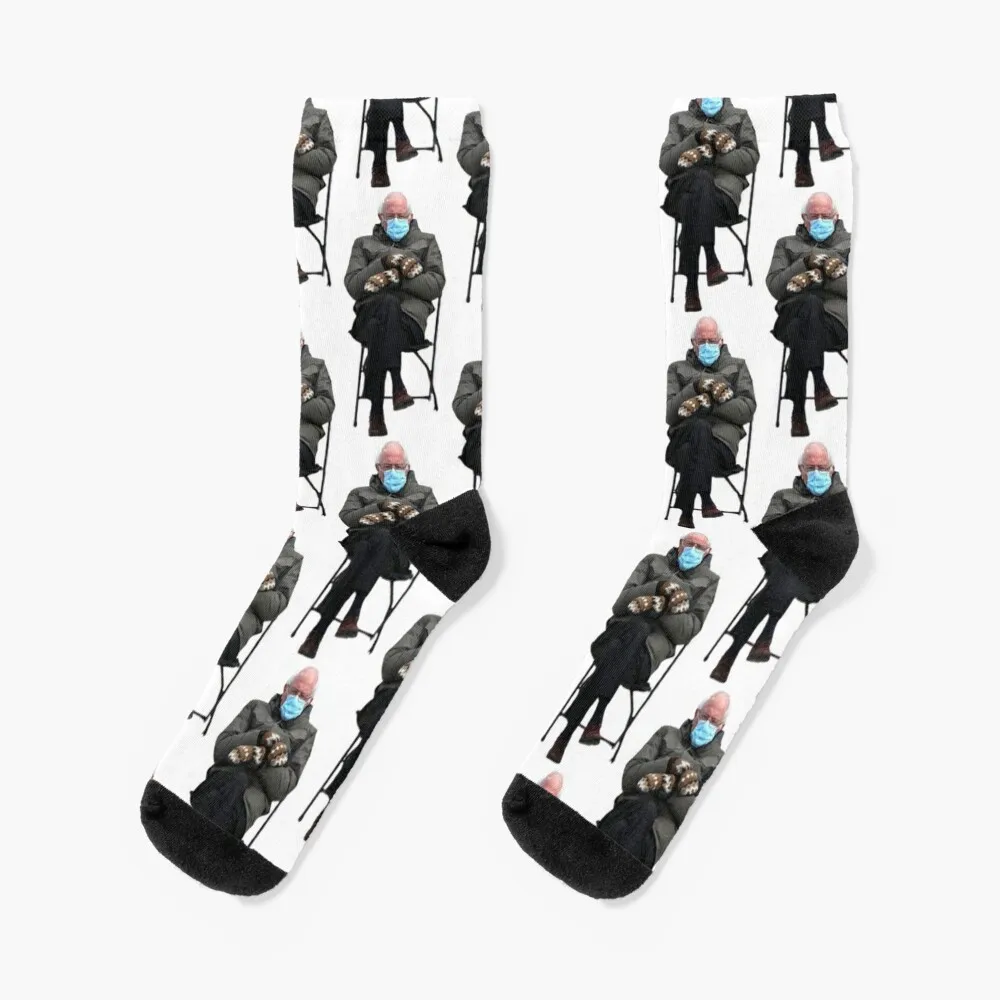 

Bernie Sanders Meme - Mittens Folding Chair Iconic Look Biden Inauguration Socks Hiking boots Running Men Socks Women's