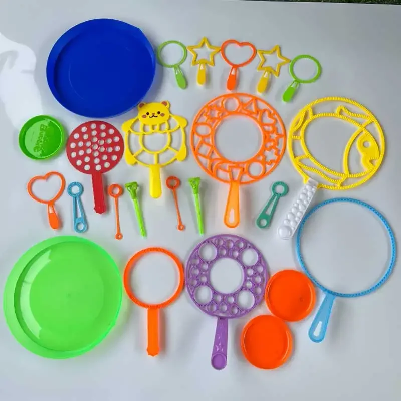 Plato de burbujas grande para niños, juguetes de regalo divertidos para exteriores, varita de burbujas, máquina de burbujas, herramienta de burbujas de jabón, juego de soplador
